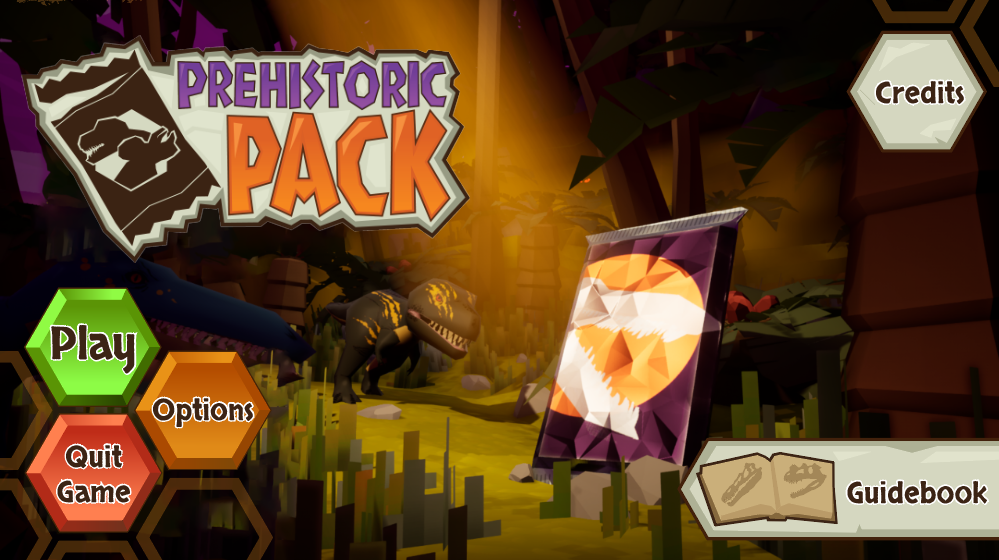 Title screen of Prehistoric Pack